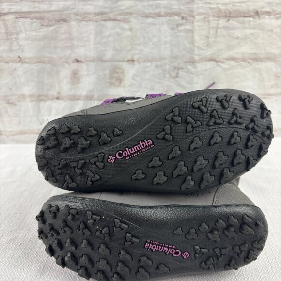 Columbia Girls Youth 1 Loveland White Purple Waterproof Winter Snow Boots - Picture 16 of 16